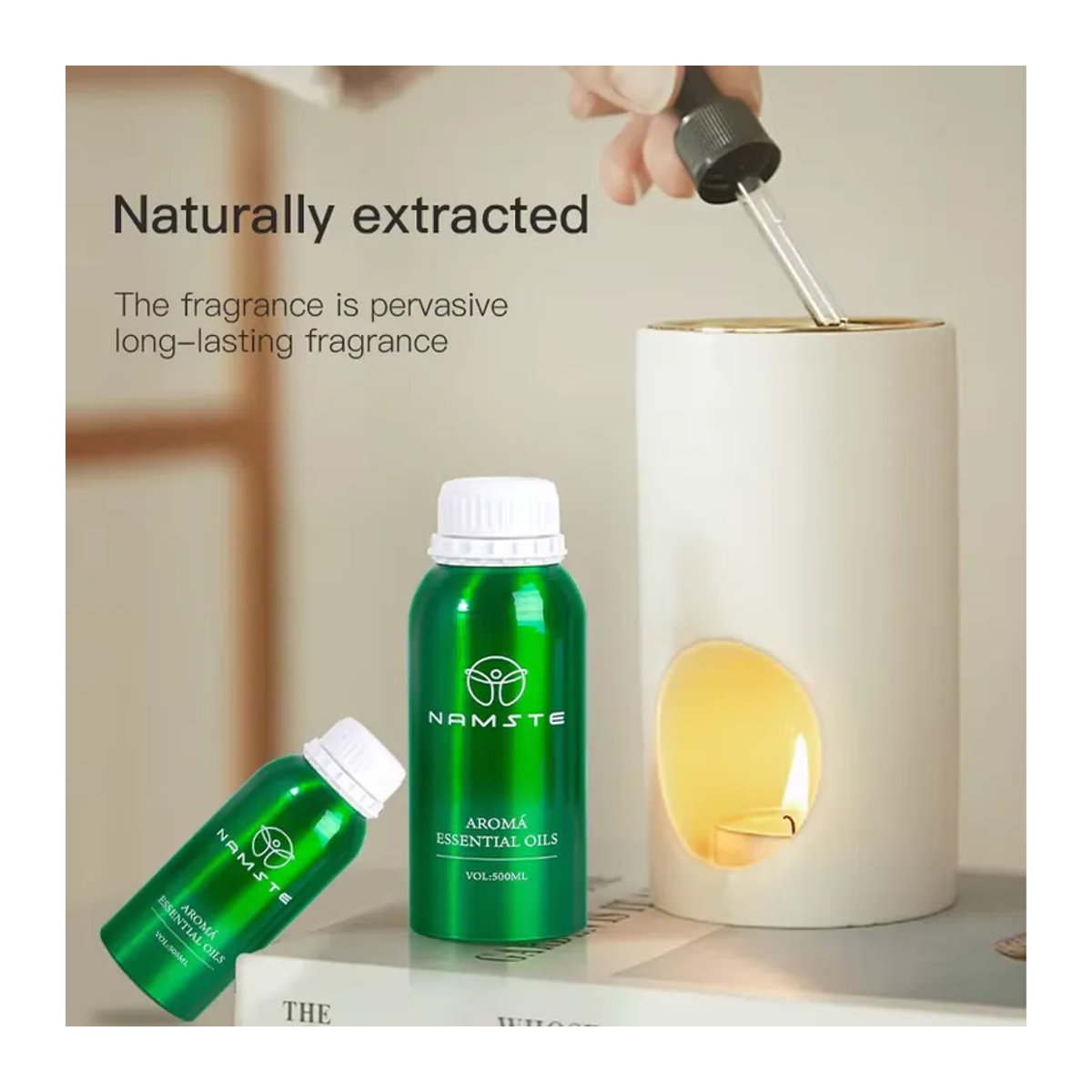 LUXPERFUME Elektrischer Diffusor für ätherische Öle, 500 ml Lufterfrischer in Grün - Bild 3