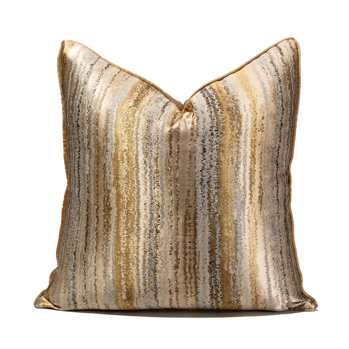 Luxuriöser rechteckiger Sofakissenbezug in Gold und Grau für dein Wohnzimmer, B/H: 20 x 20 cm - Bild 2