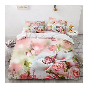Luxuriöses 3D-Bettwäscheset mit Bettbezug und Bezügen in nordischem Design, 140 x 210 cm
