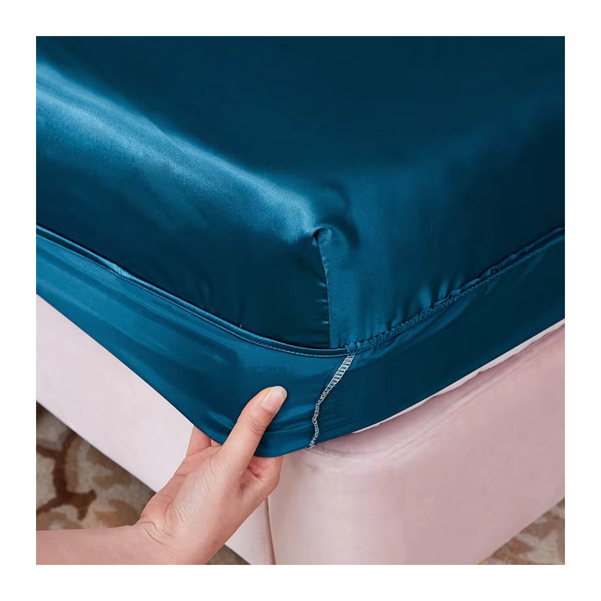 Luxus Satin Spannbettlaken mit Gummiband für Matratzen in verschiedenen Größen - Bild 4