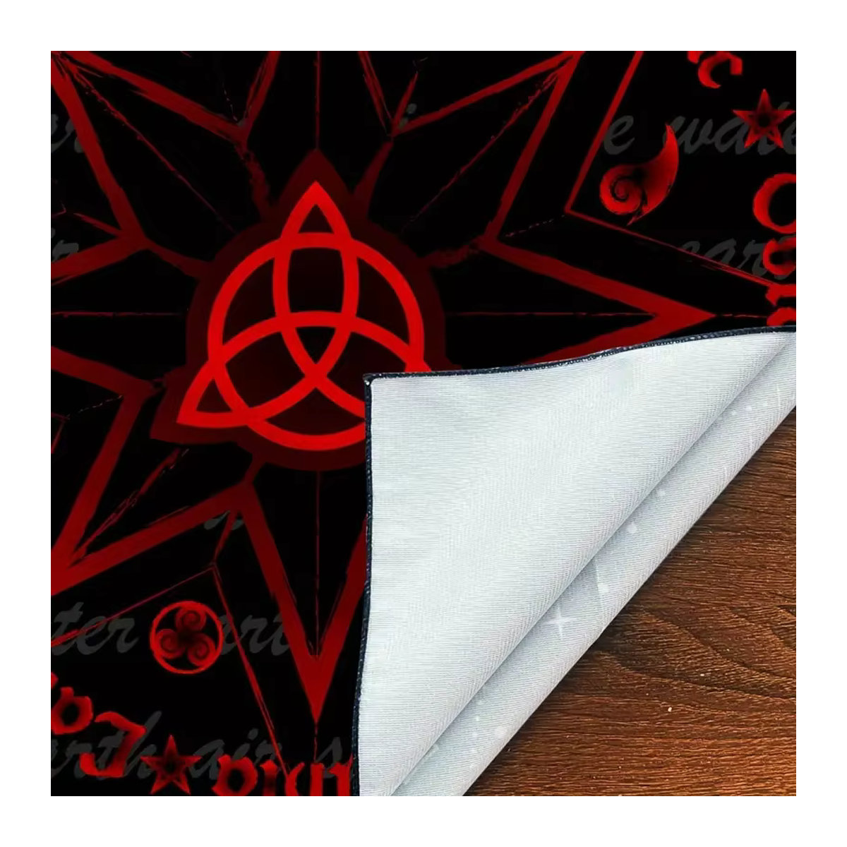 LVJIA Red Wheel Of The Year Tarot-Tischdecke in Rot und Schwarz für Wicca und Paganismus - Bild 6