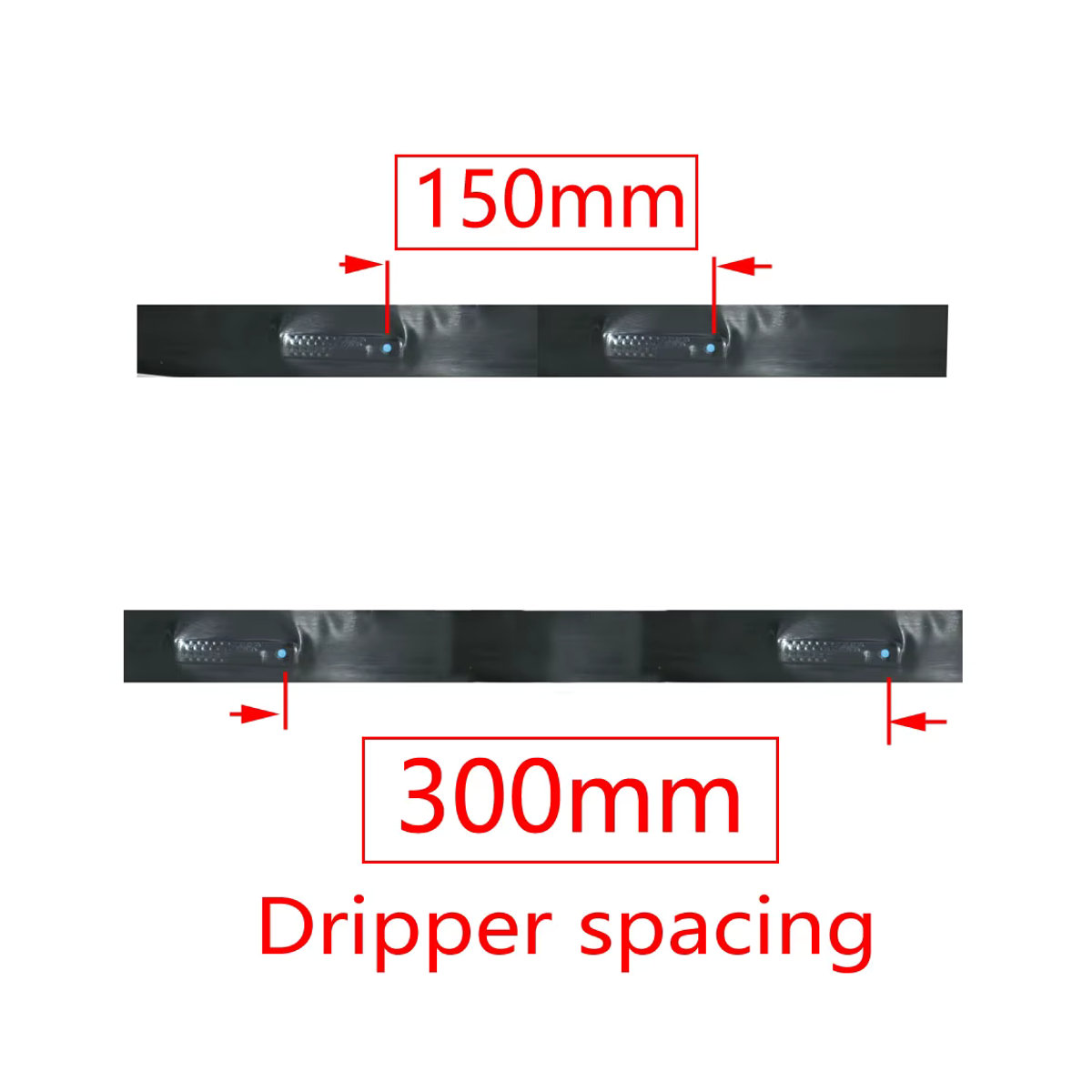 LWHRR Micro-Bewässerungsschlauch mit 1-Loch-Tropfer, 16 mm Durchmesser, Schwarz - Bild 2