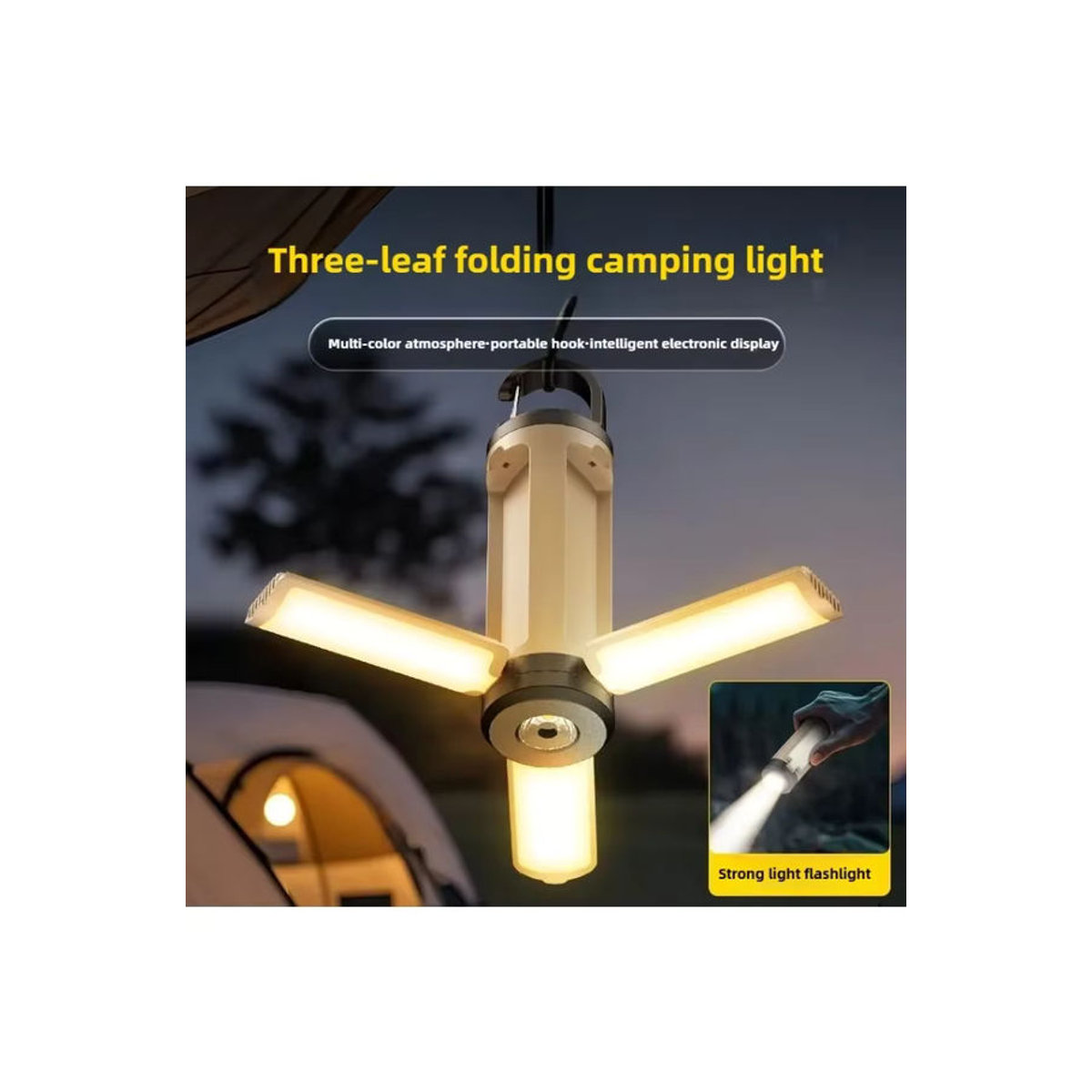 LY23 Tragbare Camping Laterne mit 6 Helligkeitsmodi, faltbares Design und 1200 mAh Akku für Outdoor und Notfälle - Bild 6