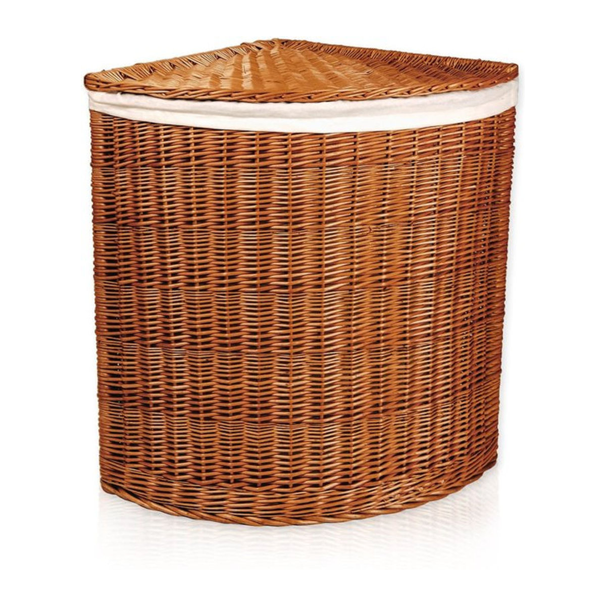 Lycce Eckwäschetruhe aus Rattan mit Deckel in Braun - Bild 1