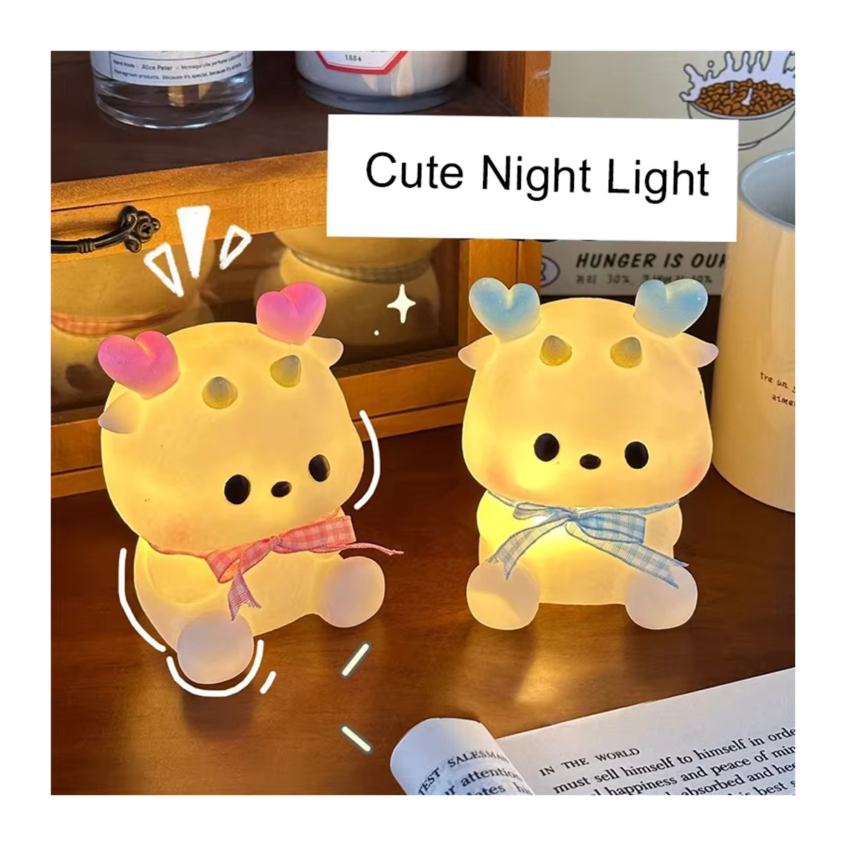 Lyfs Cartoon Nachtlicht Gelb Kreative Nachttischlampe für das Kinderzimmer - Bild 1