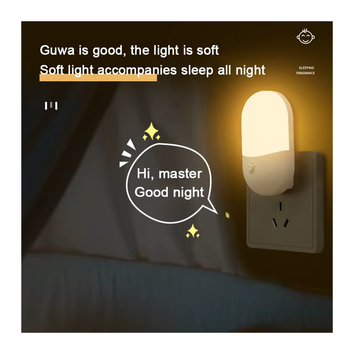 Lyfs LED Mini Nachtlicht Plug-In mit Augenschutz in Weiß für Babyzimmer und Wohnzimmer - Bild 3