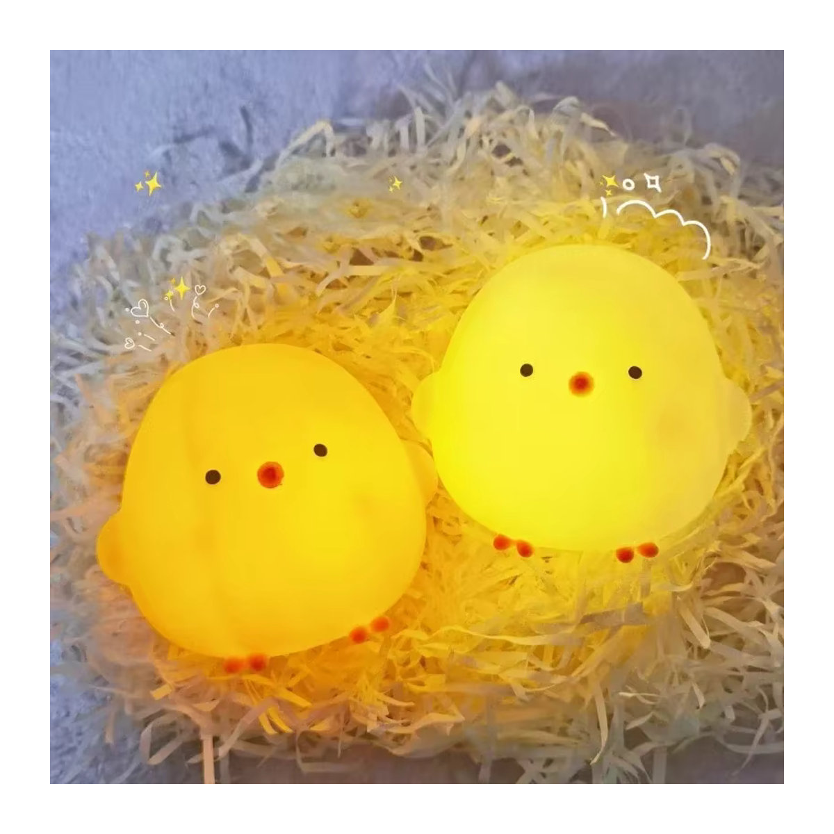 Lyfs LED Nachttischlampe in Gelb mit Tier-Cartoon-Design als dekorative Beleuchtung für Kinder und Babys - Bild 1