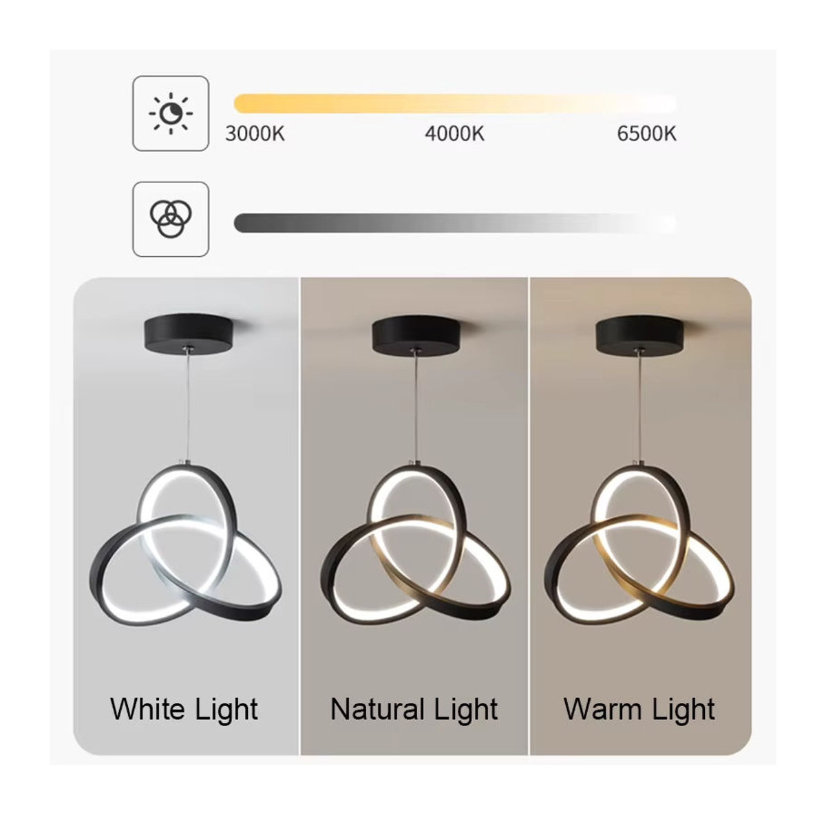 Lyfs LED Pendelleuchte Schwarz im Skandinavischen Design für Wohnzimmer und Schlafzimmer - Bild 3