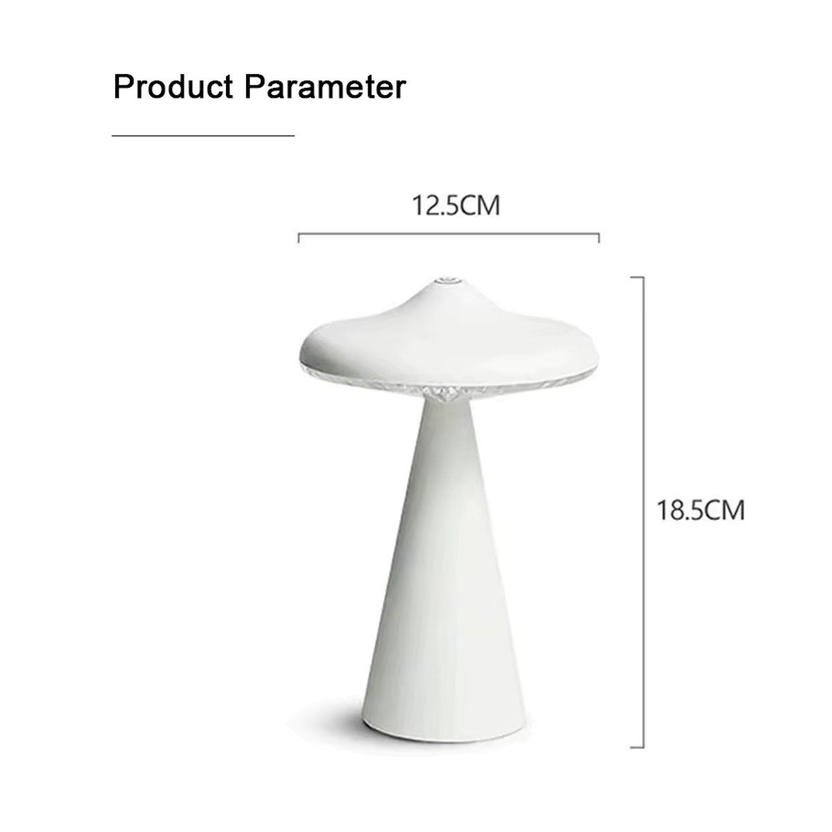 Lyfs LED Pilz Tischlampe in Weiß, wiederaufladbare minimalistische Nachtlicht-Lampe mit Touch-Funktion und USB-Ladefunktion - Bild 4