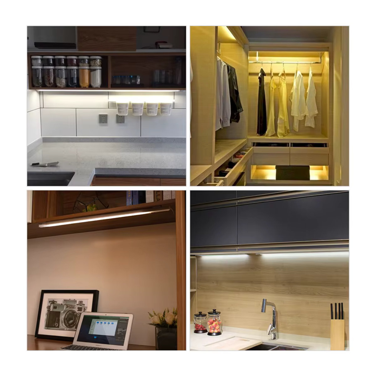 lyfs LED Schrankbeleuchtung mit PIR-Bewegungssensor und Hand-Sweep-Funktion, Warmweiß, Weiß, Möbelbeleuchtung - Bild 4