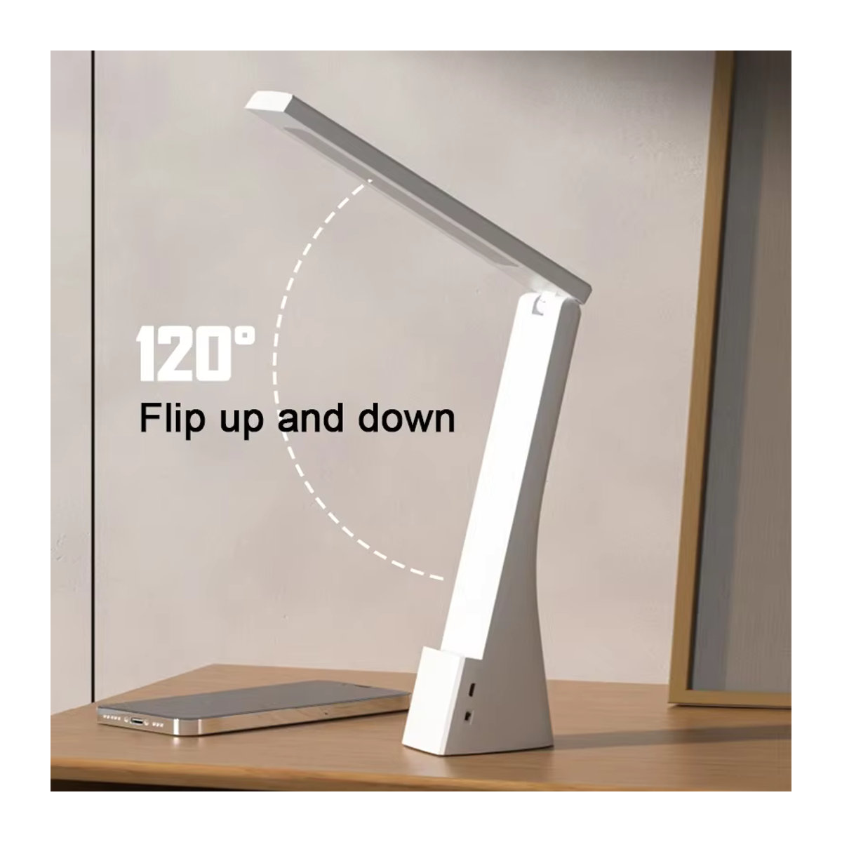 Lyfs LED-Schreibtischlampe faltbar mit Augenschutz in Schwarz oder Weiß - Bild 6