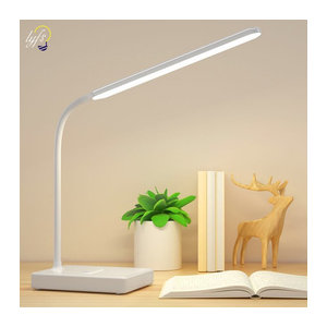 Lyfs LED Schreibtischlampe mit Touch-Dimmer und USB-Ladefunktion in Weiß