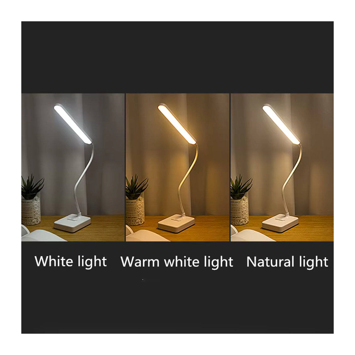 Lyfs LED Schreibtischlampe mit Touch-Dimmer und USB-Ladefunktion in Weiß - Bild 2
