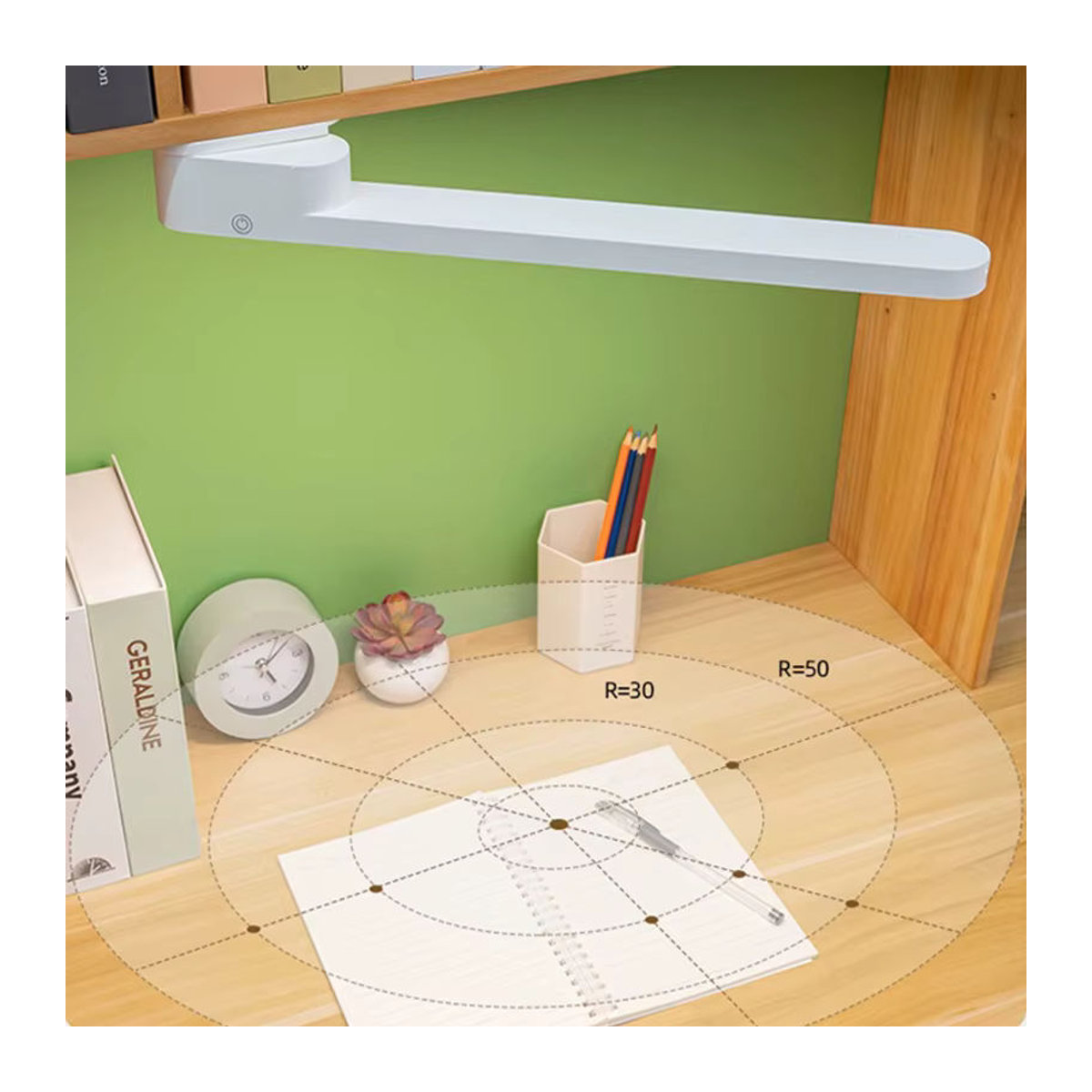 Lyfs LED Schreibtischlampe Weiß – Magnetische Möbelbeleuchtung, USB wiederaufladbar und stufenlos dimmbar - Bild 2