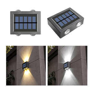 lyfs LED Solar Wandleuchte Modern Schwarz Wass