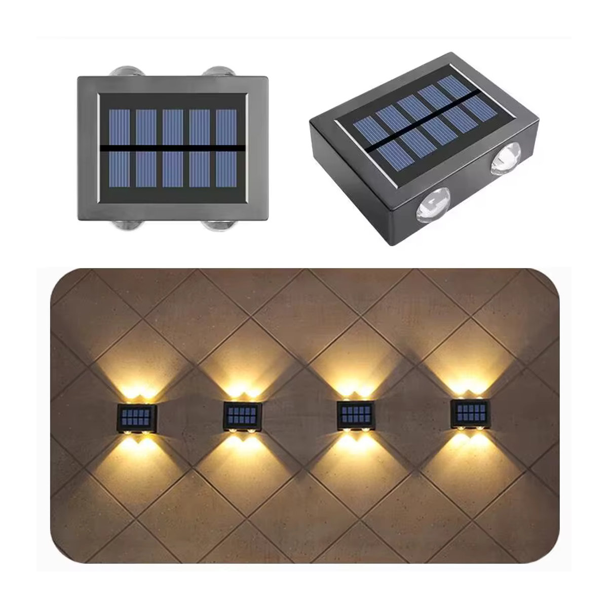 lyfs LED Solar Wandleuchte Modern Schwarz Wass - Bild 2