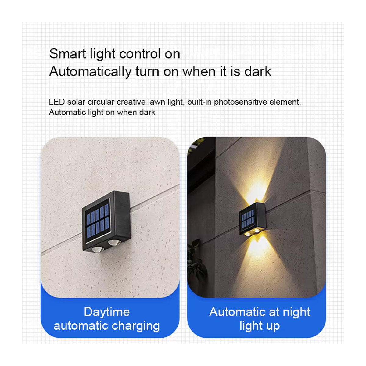 lyfs LED Solar Wandleuchte Modern Schwarz Wass - Bild 5