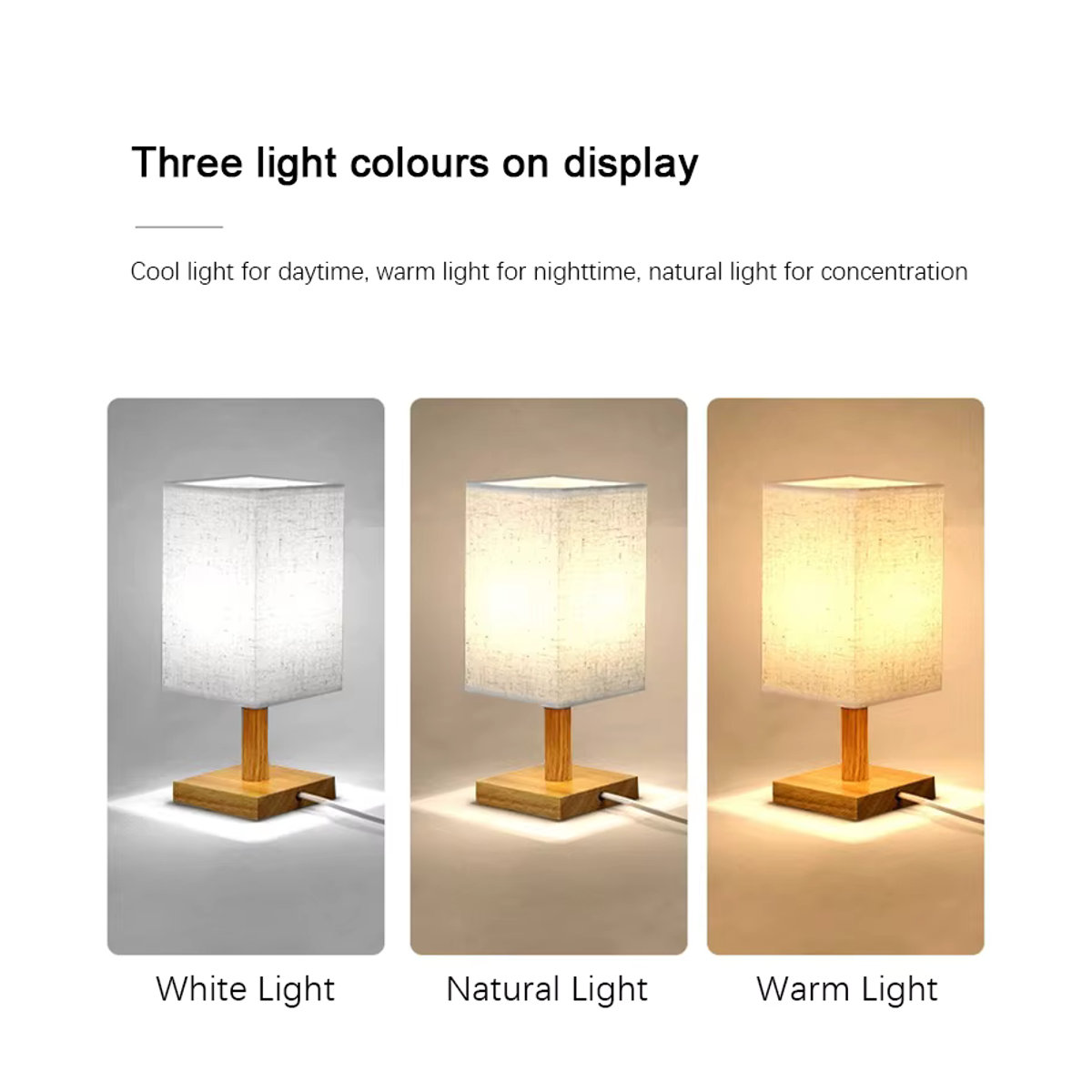 Lyfs LED Tischlampe im chinesischen Stil mit Stoffschirm in Beige und dimmbarer warmweißer Beleuchtung via USB-Anschluss - Bild 6