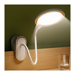 Lyfs LED Tischlampe mit Clip in Weiß, USB wiederaufladbare Schreibtischlampe mit Touch-Steuerung, 3 Modi und dimmbarer Augenschutzfunktion