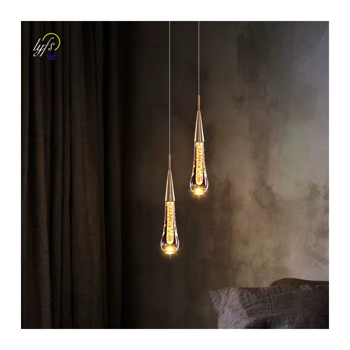 Lyfs Moderne Kristall LED Pendelleuchte für Wohnzimmer und Esstisch - Bild 2