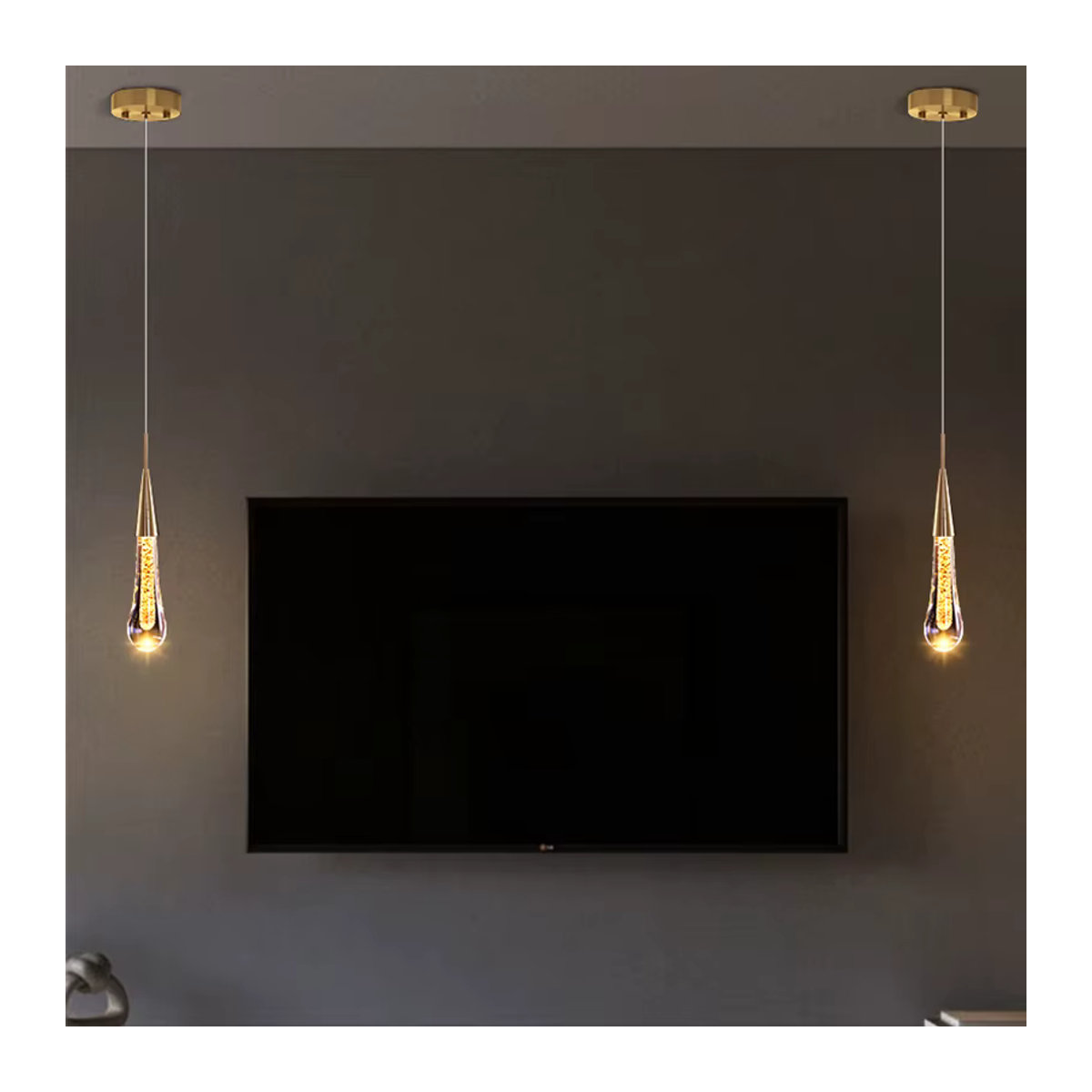 Lyfs Moderne Kristall LED Pendelleuchte für Wohnzimmer und Esstisch - Bild 3