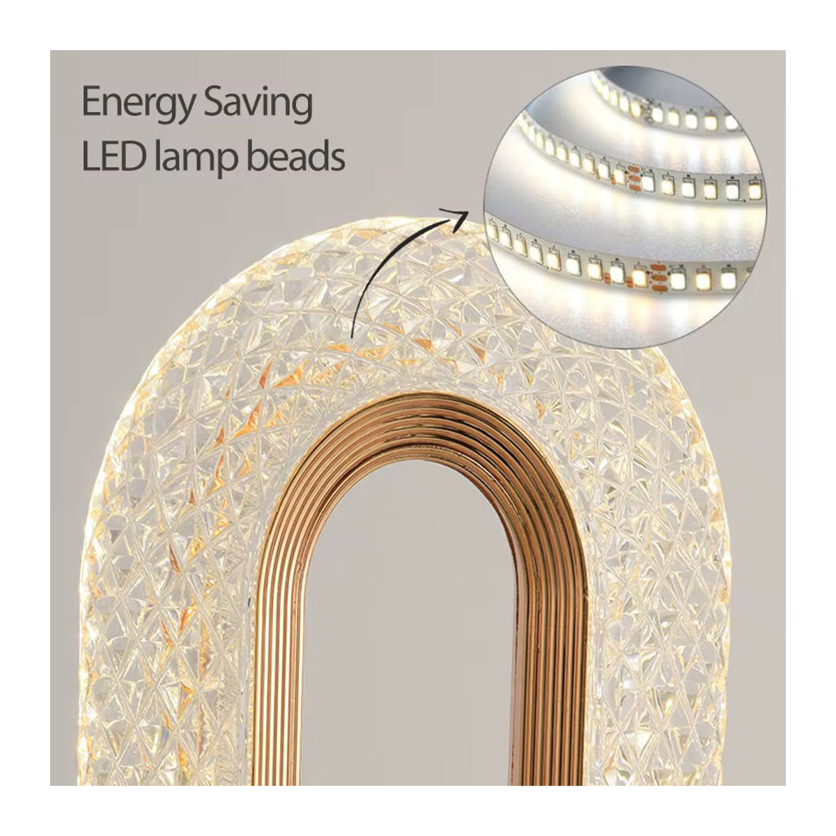 Lyfs Moderne LED Kristall Tischlampe in Silber mit stufenloser Dimmung, Touch-Schalter und Fernbedienung via USB-Aufladung - Bild 5