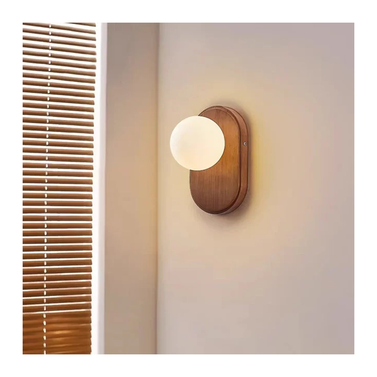 Lyfs Nordic LED Wandlampe Minimalistisches Design in Braun für Wohnzimmer, Schlafzimmer und Arbeitszimmer - Bild 1