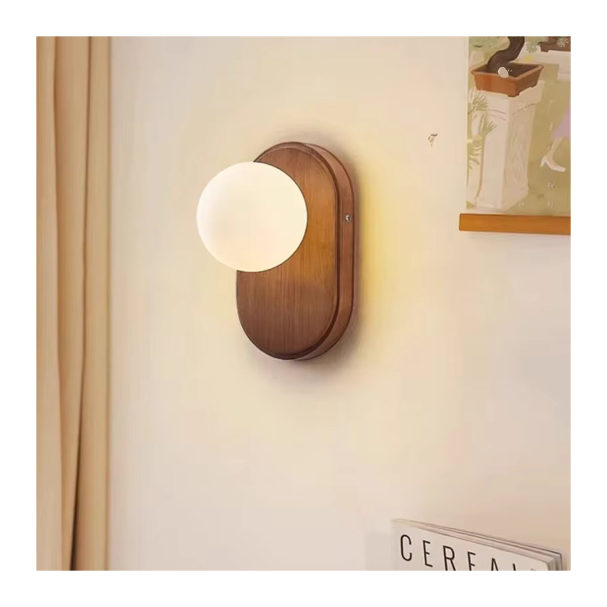 Lyfs Nordic LED Wandlampe Minimalistisches Design in Braun für Wohnzimmer, Schlafzimmer und Arbeitszimmer - Bild 2