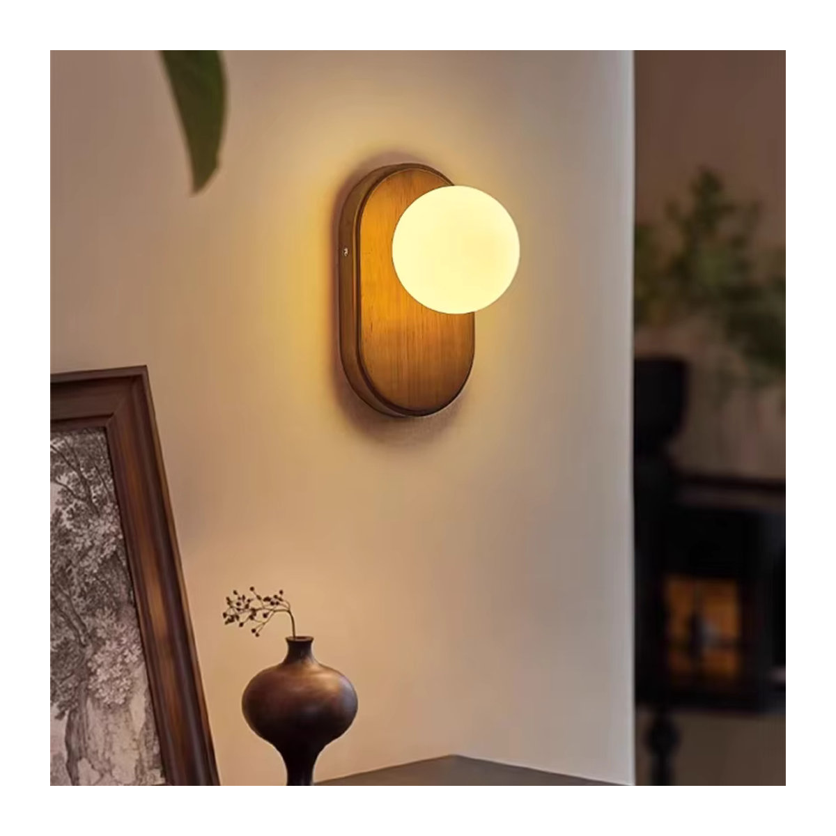 Lyfs Nordic LED Wandlampe Minimalistisches Design in Braun für Wohnzimmer, Schlafzimmer und Arbeitszimmer - Bild 3