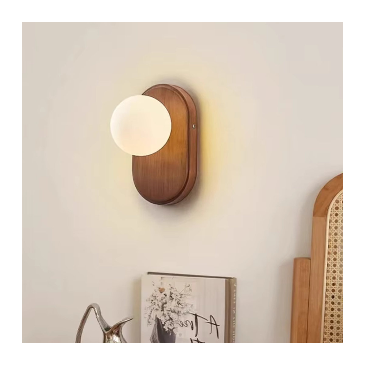 Lyfs Nordic LED Wandlampe Minimalistisches Design in Braun für Wohnzimmer, Schlafzimmer und Arbeitszimmer - Bild 4