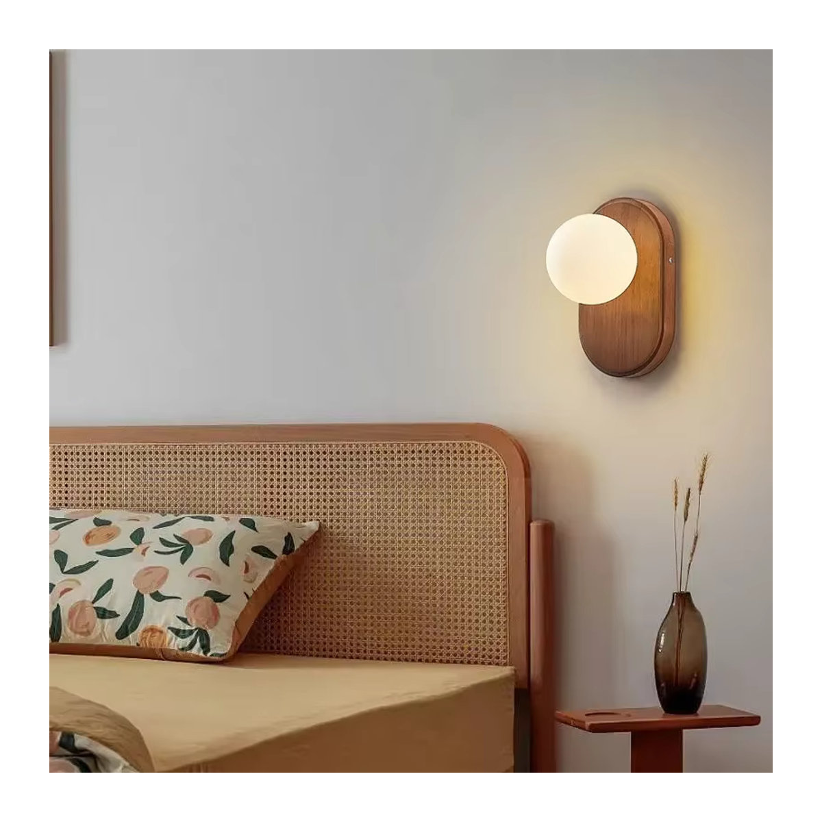 Lyfs Nordic LED Wandlampe Minimalistisches Design in Braun für Wohnzimmer, Schlafzimmer und Arbeitszimmer - Bild 5