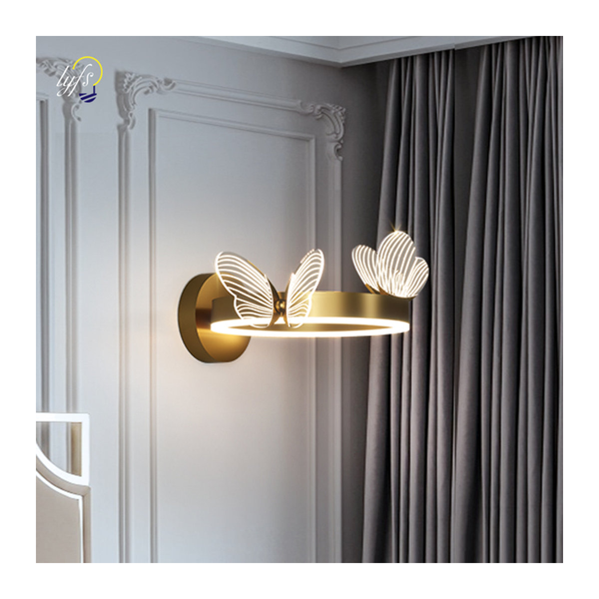 Lyfs Nordic Schmetterling LED Wandlampe in Weiß für Wohnzimmer und Schlafzimmer - Bild 1