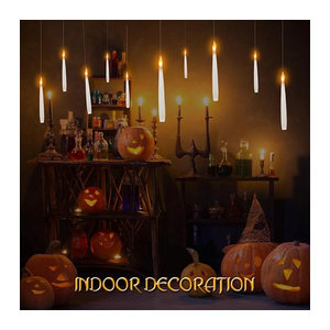 Lyfs Schwimmende LED Kerzen mit Flackereffekt und Fernbedienung, 10 Stück, Weiß, Elektrisch, für Halloween, Weihnachten und Geburtstag