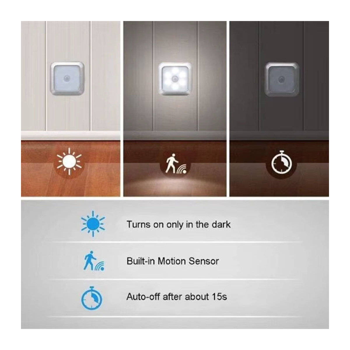 Lyfs Smart LED Nachtlicht mit Bewegungssensor, minimalistisches Design, batteriebetrieben für Schlafzimmer, Flur und Treppen - Bild 5