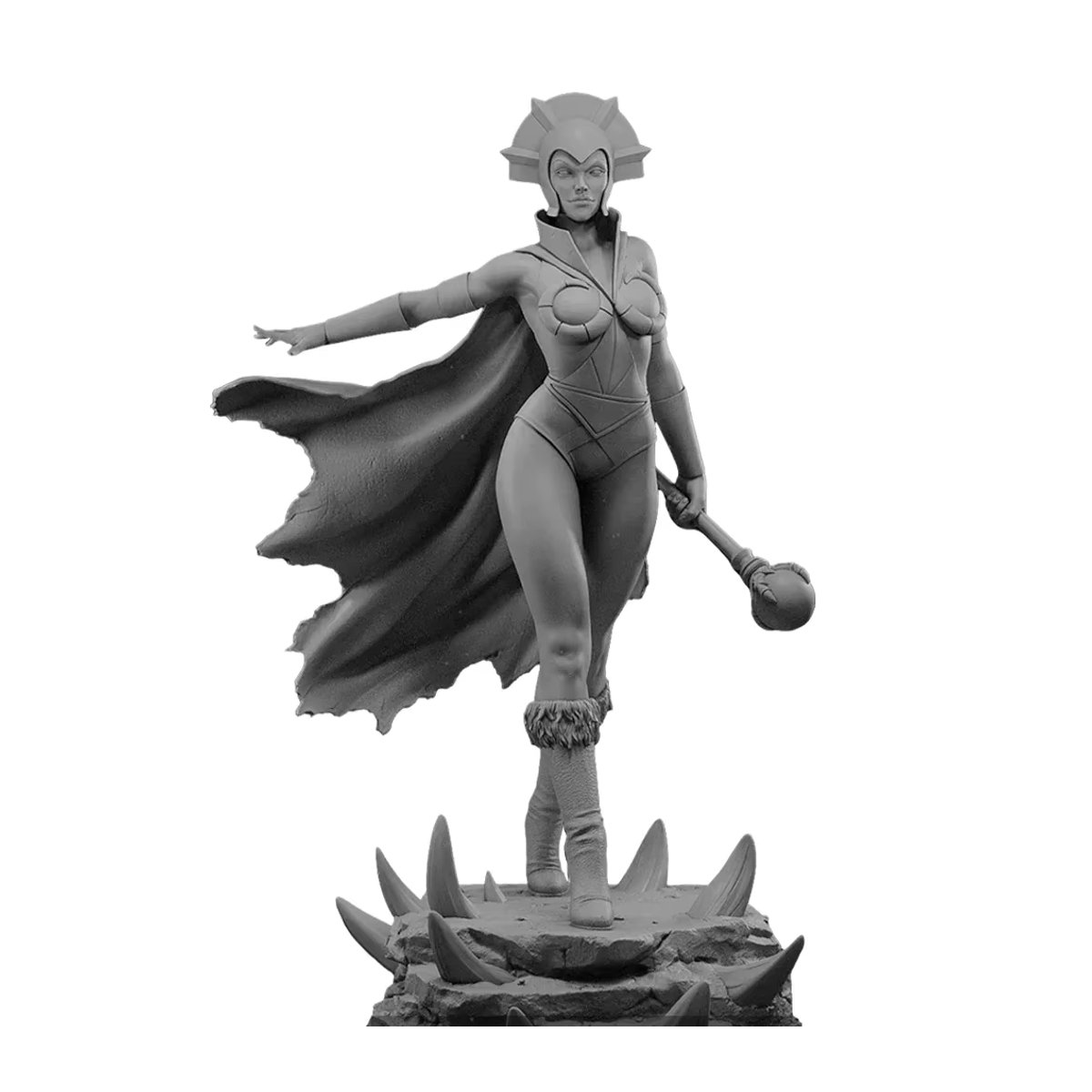 Lyn Antike Miniatur Figur als unbemaltes Modell Kit aus Kunstharz und Kunststoff in Grau - Bild 1
