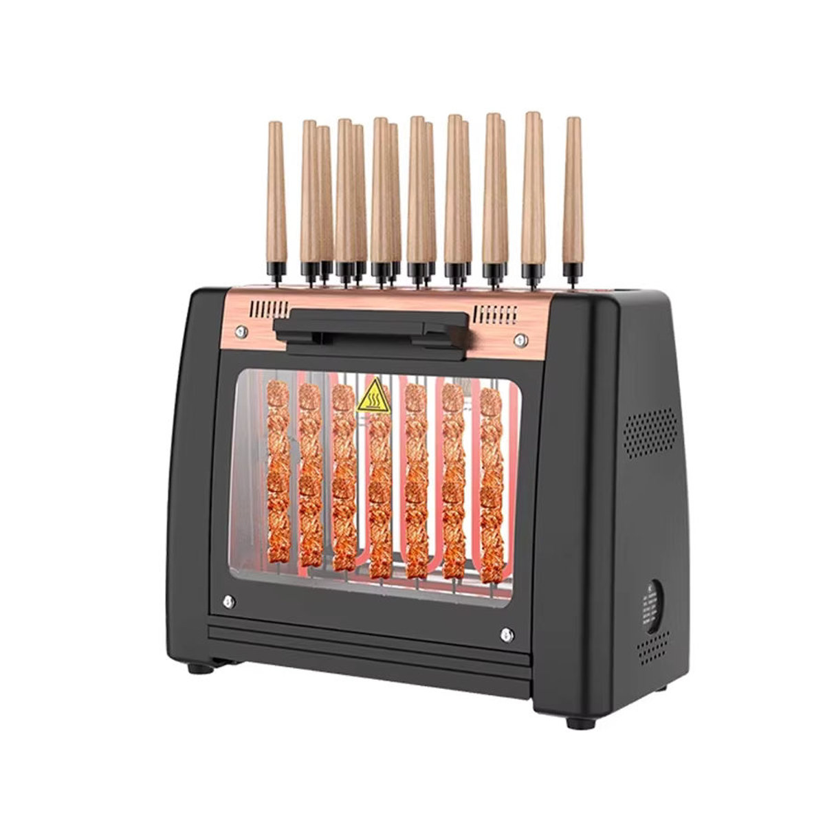 LZHZXY Elektrische Rotisserie Grillmaschine mit automatischen rotierenden Spießen, 1200 W, 220 V, rauchfrei - Bild 2