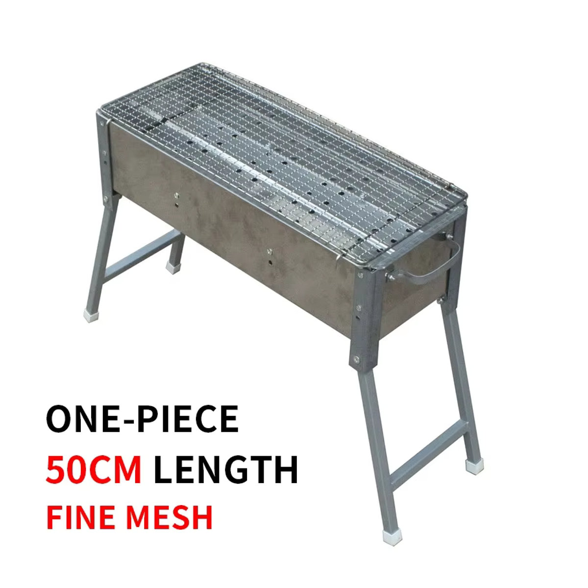 LZHZXY Tragbarer Holzkohlegrill aus Edelstahl mit Grillzange und Schere für Camping und Outdoor - Bild 3