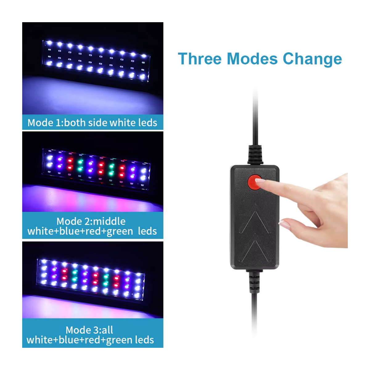 LZJV RGB-LED Aquarium-Beleuchtung für Wasserpflanzen, wasserdichtes Clip-Licht, 31–120 cm - Bild 2