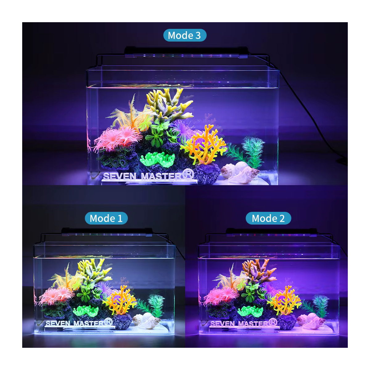 LZJV RGB-LED Aquarium-Beleuchtung für Wasserpflanzen, wasserdichtes Clip-Licht, 31–120 cm - Bild 3