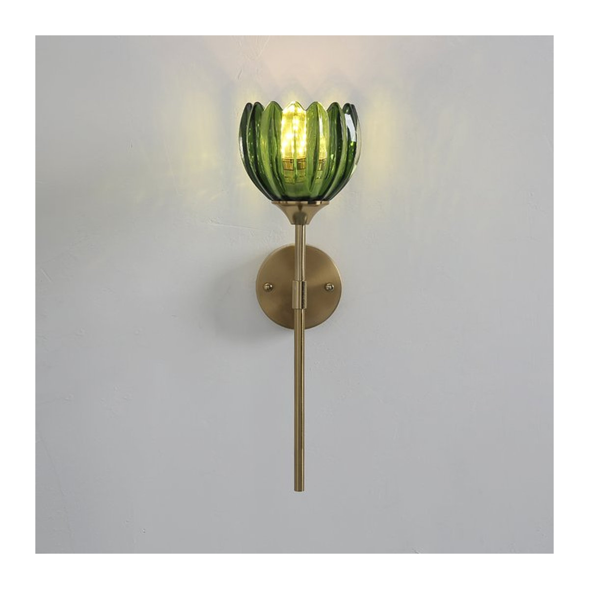 LZPZ RUI LED Wandleuchte aus Glas in Grün im modernen skandinavischen Design für Wohnzimmer und Schlafzimmer - Bild 1