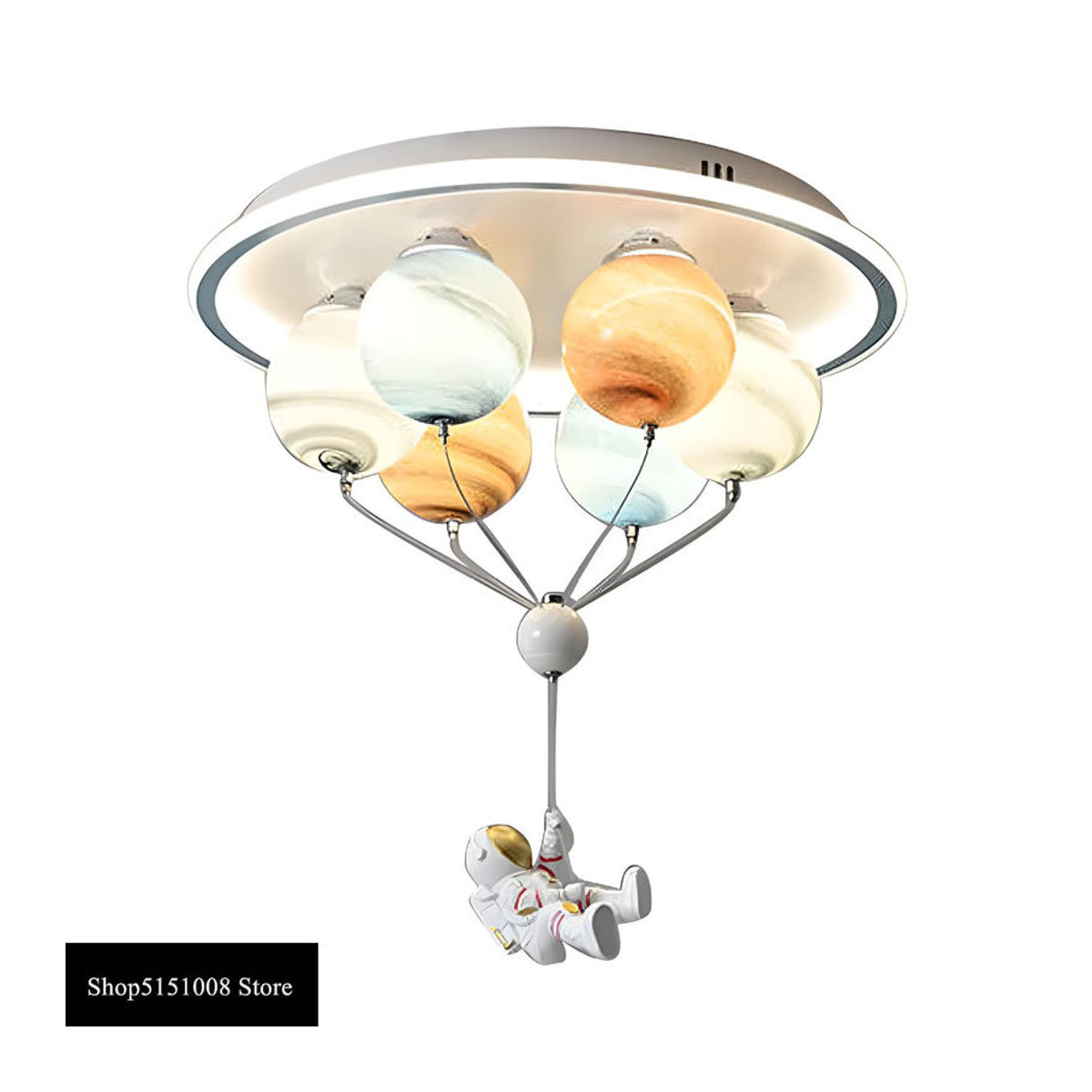 LZPZ RUI Moderne Astronaut LED Deckenlampe aus Glas in Bunt für Kinderzimmer und Wohnräume - Bild 5