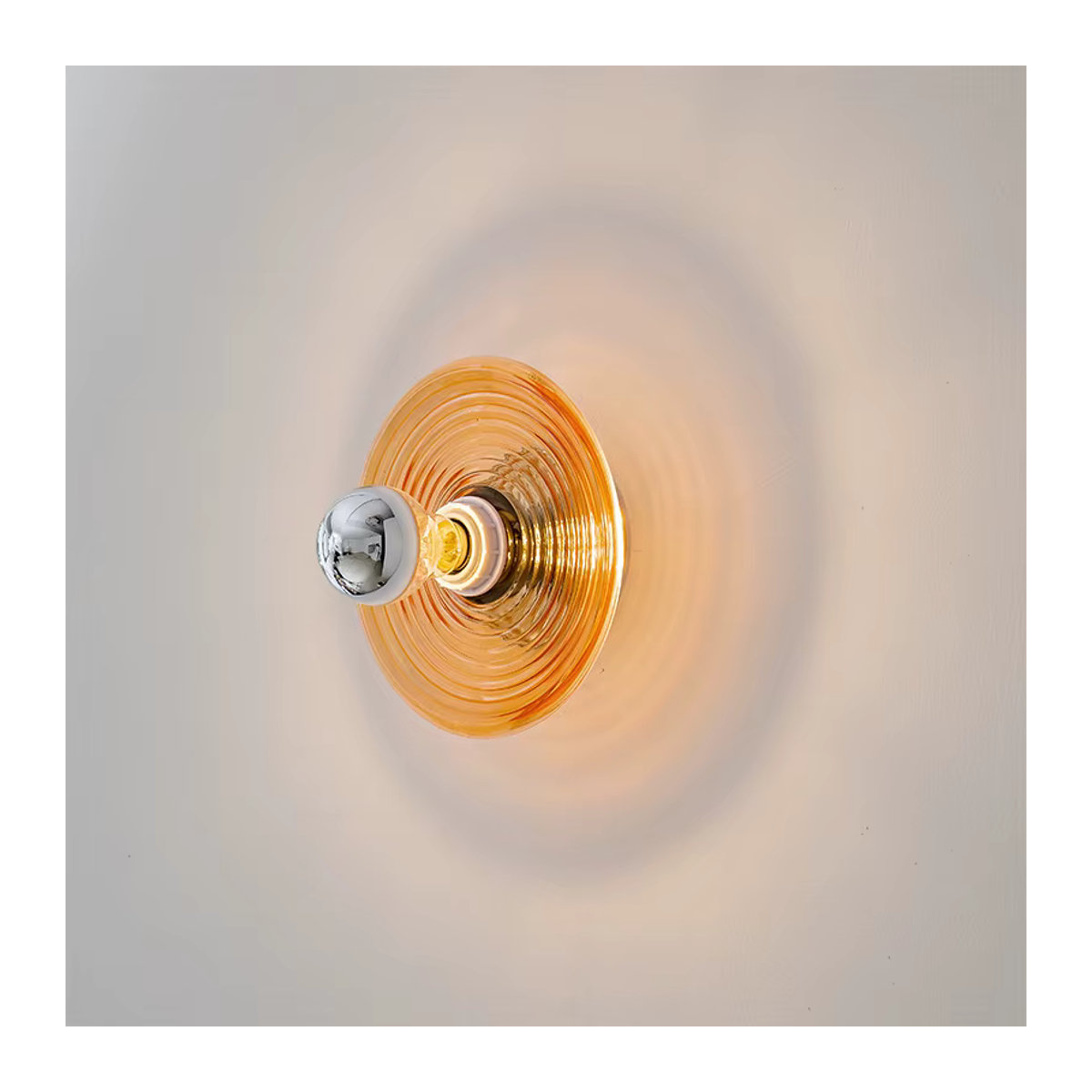 LZPZ RUI Nordic LED Wandlampe aus Glas in Orange mit Wasser-Welligkeits-Effekt für Wohnzimmer und Schlafzimmer - Bild 2