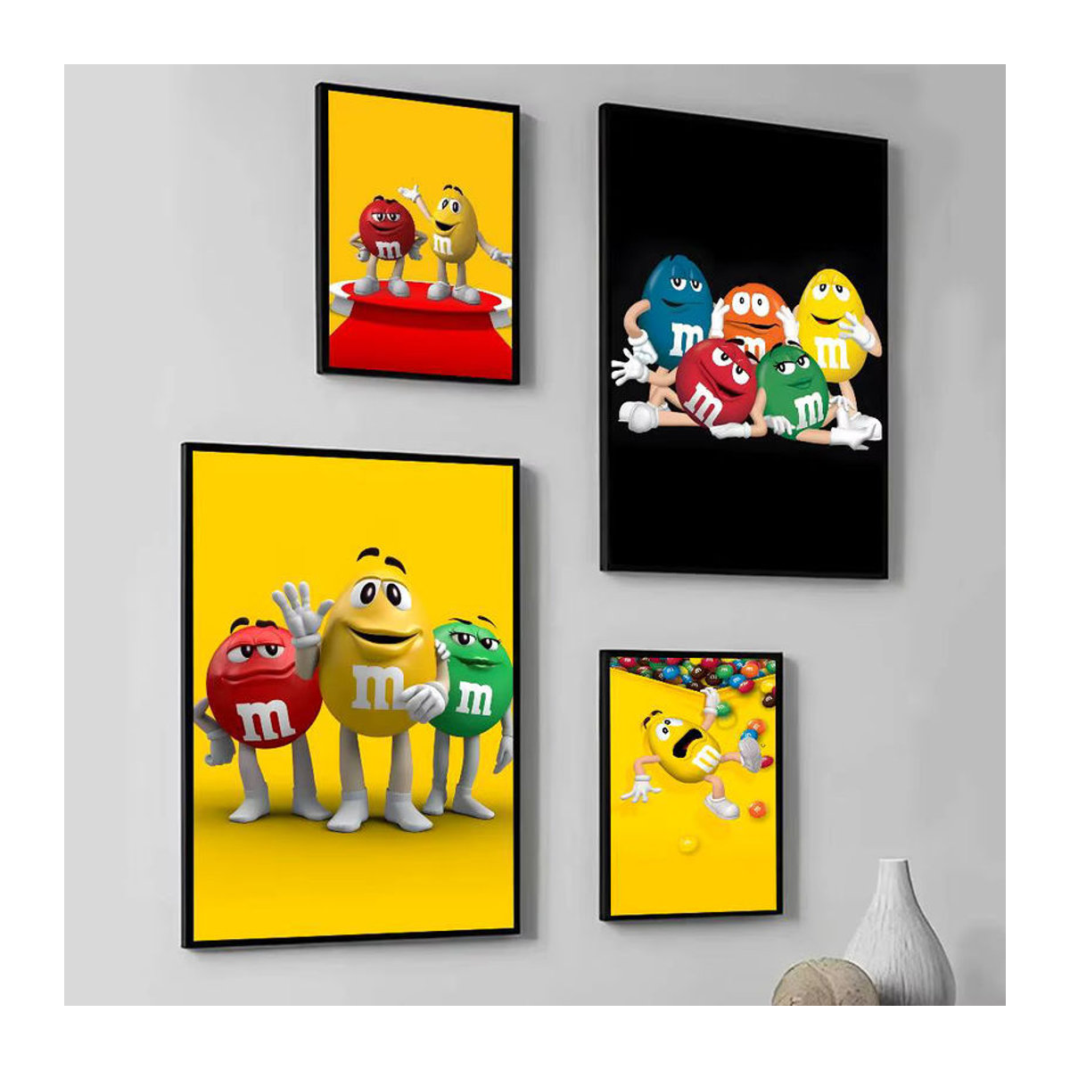 M&M'S Wandaufkleber Wasserfester Poster-Druck für Wohnzimmer und Schlafzimmer, Mehrfarbig, Rechteckig - Bild 2