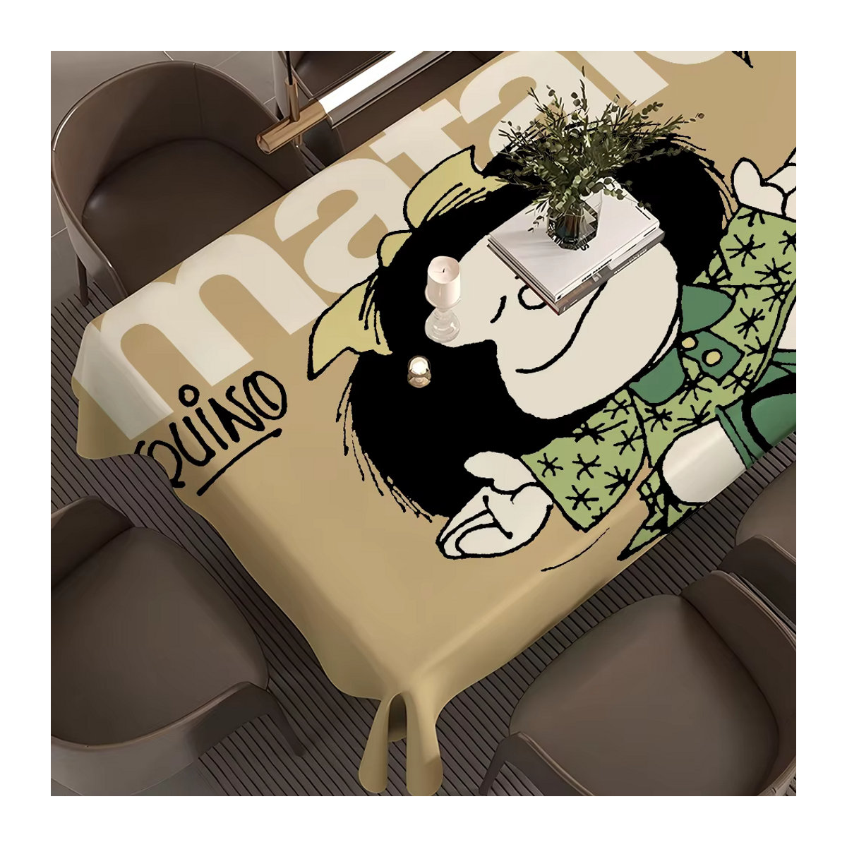 M-Mafalda Girl Rechteckige Tischdecke in Beige für Hochzeit, Party und Esszimmer - Bild 4