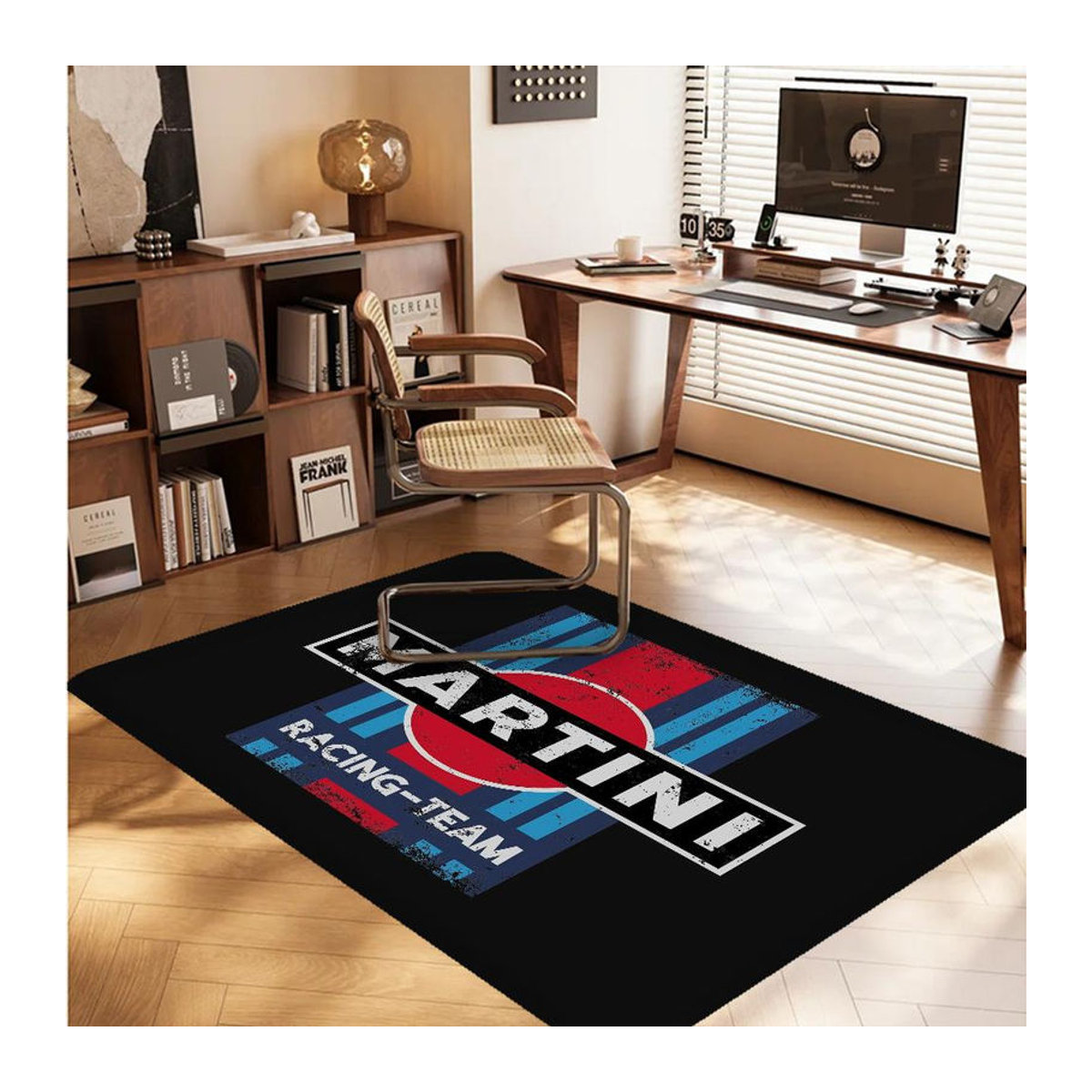 M-Martini Racing Logo Bereichsmatte schwarz, waschbar und rutschfest, B: 90 cm, T: 60 cm - Bild 2