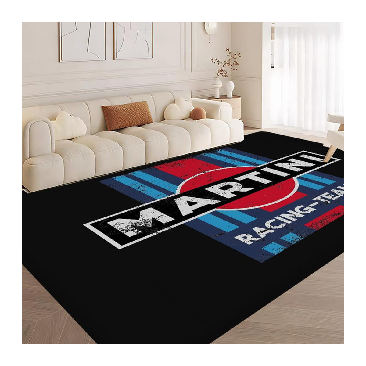 M-Martini Racing Logo Bereichsmatte schwarz, waschbar und rutschfest, B: 90 cm, T: 60 cm - Bild 3