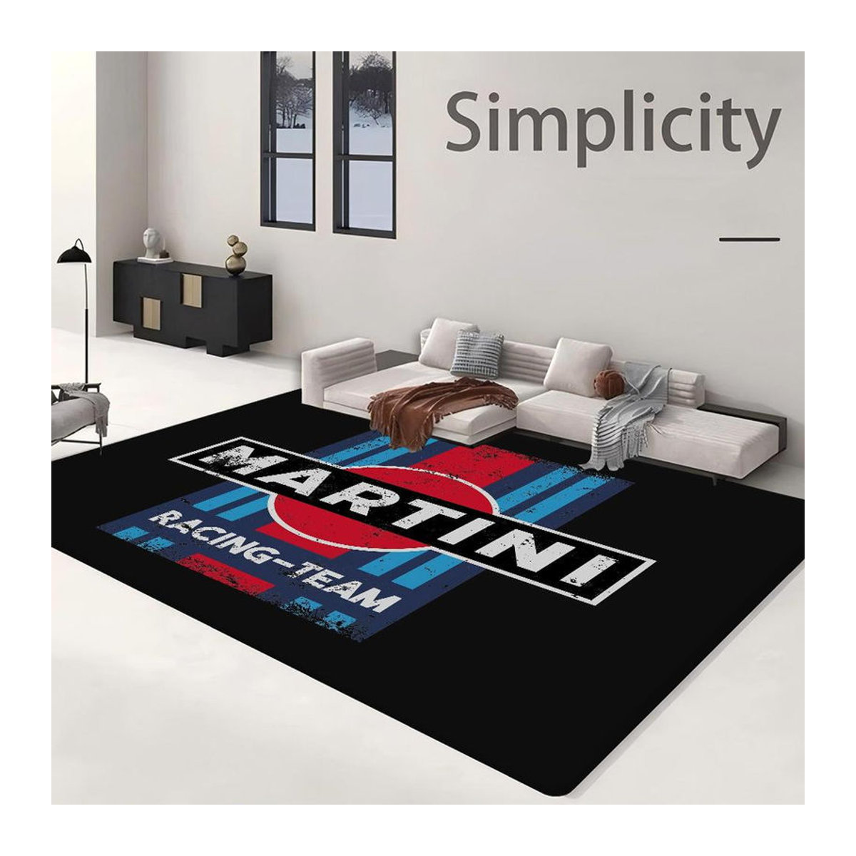M-Martini Racing Logo Bereichsmatte schwarz, waschbar und rutschfest, B: 90 cm, T: 60 cm - Bild 5