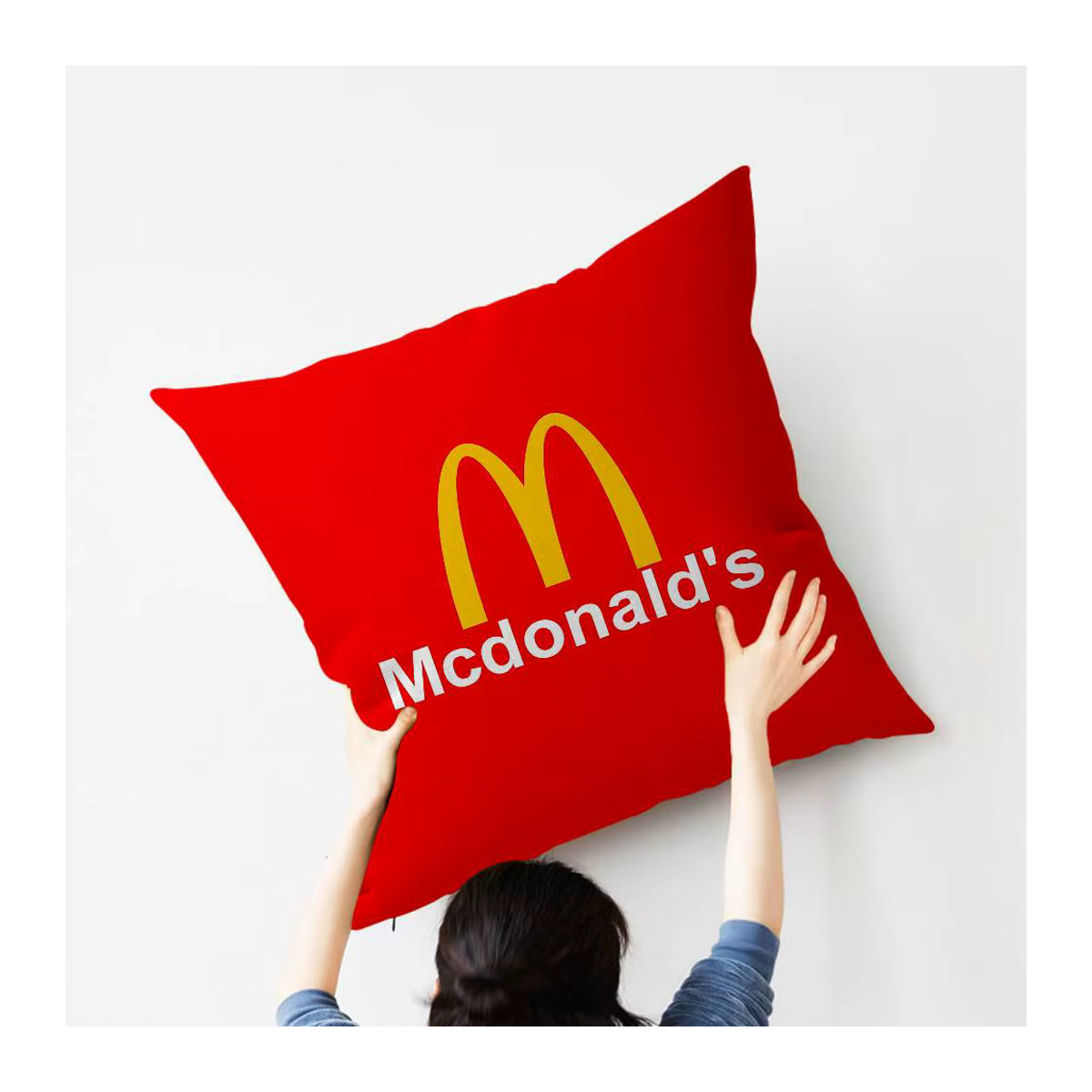 M-McDonaldes Dekorativer Kissenbezug aus Polyester in Rot - Bild 5