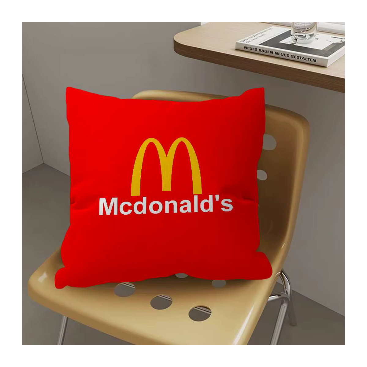 M-McDonaldes Dekorativer Kissenbezug aus Polyester in Rot - Bild 6