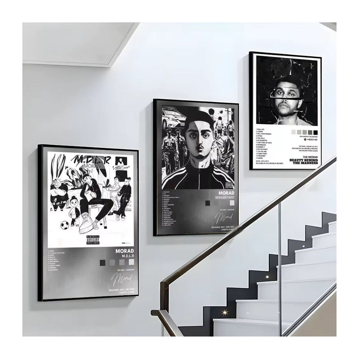 M-Morad M-MDLR Wandbild als Leinwand-Porträt für deine moderne Dekoration in Schwarz und Mehrfarbig - Bild 3